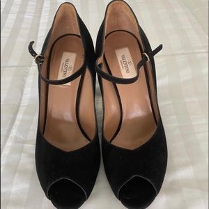 Valentino black wedges, size 40